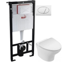 Комплект подвесной унитаз Jacob Delafon Nouvelle Vague EDK102-00 + E22124-00 + система инсталляции AlcaPlast AM101/11203:1RUSSETM70