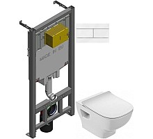 Комплект подвесной унитаз Jacob Delafon Struktura EDF102-00 + E70025-00 + система инсталляции Jacob Delafon E29025-NF + E4316-00