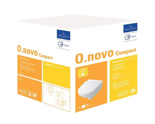 Купить Комплект подвесной унитаз Villeroy & Boch O.Novo 5688H101 + система инсталляции Jacob Delafon E33131RU-NF + E20859-CP-MTC в магазине сантехники Santeh-Crystal.ru