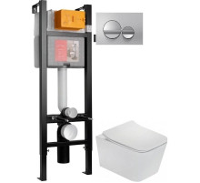 Комплект подвесной унитаз Teka Formentera 11.732.00.00 + система инсталляции Jacob Delafon E33131RU-NF + E20859-CP-MTC