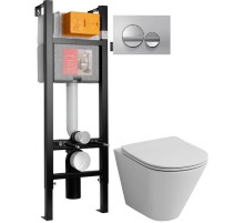 Комплект подвесной унитаз Grossman GR-4477S + система инсталляции Jacob Delafon E33131RU-NF + E20859-CP-MTC