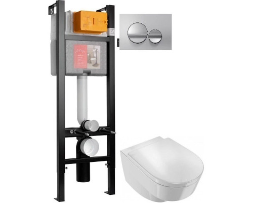 Заказать Комплект подвесной унитаз Jacob Delafon Odeon Rive Gauche EDR102-00 + E24888-00 + система инсталляции Jacob Delafon E33131RU-NF + E20859-CP-MTC в магазине сантехники Santeh-Crystal.ru