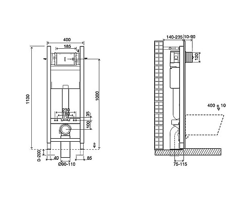 Приобрести Комплект подвесной унитаз Am.Pm Spirit 2.0 C701700WH + C707857WH + система инсталляции Jacob Delafon E33131RU-NF + E20859-CP-MTC в магазине сантехники Santeh-Crystal.ru