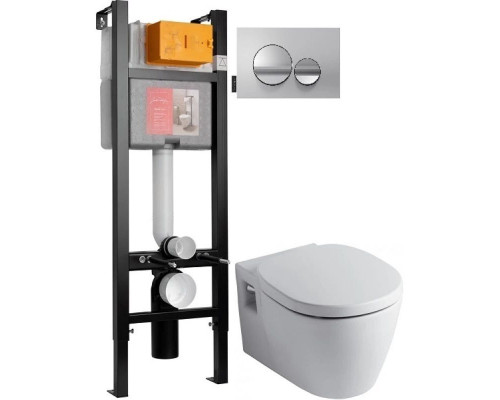 Заказать Комплект подвесной унитаз Ideal Standard Connect E803501 + E712701+ система инсталляции Jacob Delafon E33131RU-NF + E20859-CP-MTC в магазине сантехники Santeh-Crystal.ru