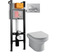 Комплект подвесной унитаз Jacob Delafon Elite EDX114RU-00 + система инсталляции Jacob Delafon E33131RU-NF + E20859-CP-MTC