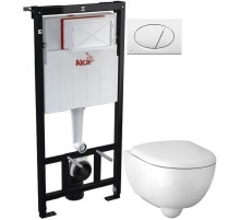 Комплект подвесной унитаз Geberit Renova Compact 500.803.00.1 + система инсталляции AlcaPlas AM101/11203:1RUSSETM70