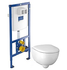 Комплект подвесной унитаз Geberit Renova Compact 500.803.00.1 + система инсталляции Villeroy & Boch 92246100