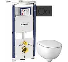 Комплект подвесной унитаз Geberit Renova Compact 500.803.00.1 + система инсталляции Geberit 111.362.00.5  + 115.882.DW.1