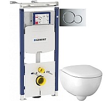 Комплект подвесной унитаз Geberit Renova Compact 500.803.00.1 + система инсталляции Geberit 111.362.00.5 + 115.770.21.5