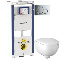 Комплект подвесной унитаз Geberit Renova Compact 500.803.00.1 + система инсталляции Geberit 111.362.00.5 + 115.770.21.5