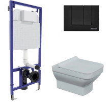 Комплект подвесной унитаз Berges Level + система инсталляции Berges Novum S5 043211