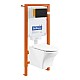 Купить Комплект подвесной унитаз BelBagno Kraft BB064CHR + BB2111SC + система инсталляции BelBagno BB002-80 + BB007-PR-NERO.M в магазине сантехники Santeh-Crystal.ru