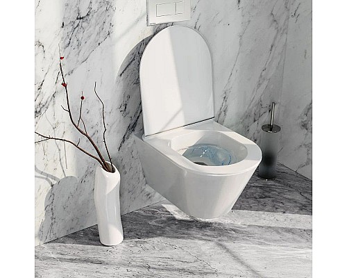 Купить Комплект подвесной унитаз Kerama Marazzi Plaza Modern PLMR.wc.02 + PLM1.seat.02WHT + система инсталляции Grohe 38772001 в магазине сантехники Santeh-Crystal.ru