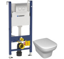 Комплект подвесной унитаз Jacob Delafon Vox EDM102-00 + E20142-00 + система инсталляции Geberit 458.124.21.1