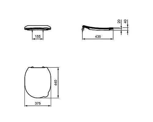 Купить Комплект подвесной унитаз S312801 + S453601 + система инсталляции R020467 Ideal Standard Prosys Contour 21 S312801AA15 в магазине сантехники Santeh-Crystal.ru