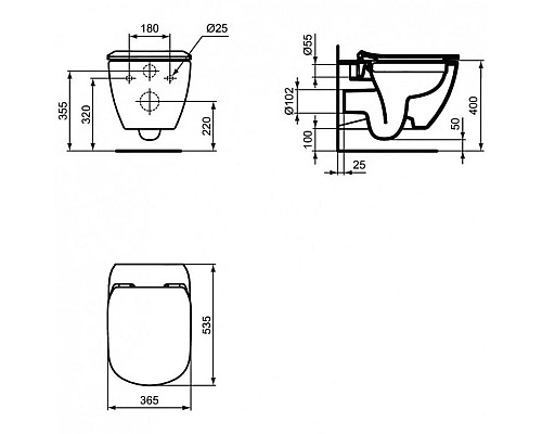 Santeh-Crystal.ru: Комплект подвесной унитаз T355101 + система инсталляции R020467 + R0121AA Ideal Standard Prosys Tesi T355101PTR0121AA Приобрести Комплект подвесной унитаз T355101 + система инсталляции R020467 + R0121AA Ideal Standard Prosys Tesi T355101PTR0121AA в магазине сантехники Santeh-Crystal.ru