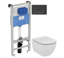 Комплект подвесной унитаз T355101 + система инсталляции  R020467 + R0115A6 Ideal Standard Prosys Tesi T355101PTA6115