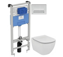 Комплект подвесной унитаз T007901 + T352701 + система инсталляции R020467 + R0108AA Ideal Standard Prosys Tesi T387201R0108AA