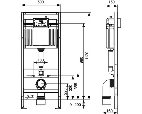 Купить Комплект подвесной унитаз + система инсталляции Tece TECEone K440407.WC2 в магазине сантехники Santeh-Crystal.ru