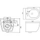 Приобрести Комплект подвесной унитаз BelBagno Stylus CZR-513-TH-R + CZR2316SC + система инсталляции BelBagno BB002-80 + BB051CR в магазине сантехники Santeh-Crystal.ru