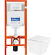 Купить Комплект подвесной унитаз BelBagno Due BB3103CHR/SC + система инсталляции BelBagno BB002-80 + BB018-GV-BIANCO в магазине сантехники Santeh-Crystal.ru