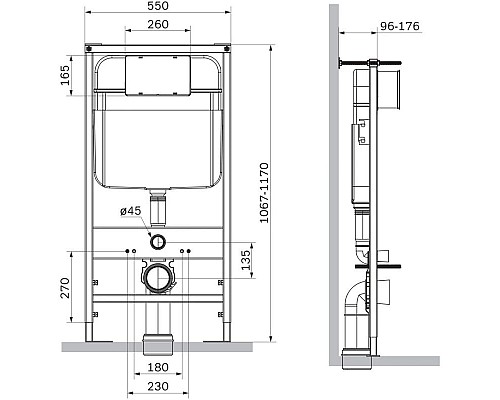 Купить Комплект подвесной унитаз + система инсталляции SantiLine SL-5007 + SL-01 в магазине сантехники Santeh-Crystal.ru