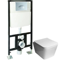 Комплект подвесной унитаз + система инсталляции SantiLine SL-5004 + SL-01