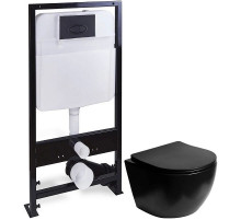 Комплект подвесной унитаз + система инсталляции SantiLine SL-5018MB + SL-03