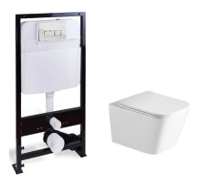 Комплект подвесной унитаз + система инсталляции SantiLine SL-5007 + SL-01