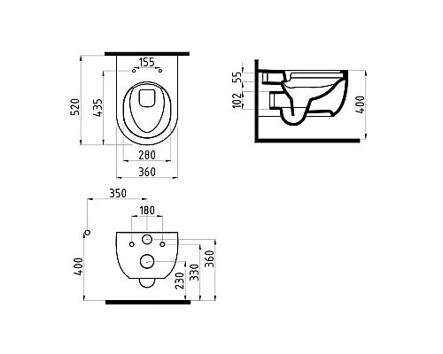 Заказать Комплект подвесной унитаз Bien Vokha MDKA052N1VP0B7000 + система инсталляции Grohe 38811kf0 в магазине сантехники Santeh-Crystal.ru