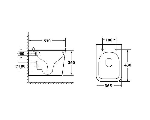 Приобрести Комплект подвесной унитаз OWL 1975 Vatter OWLT190404 + система инсталляции Grohe 38811kf0 в магазине сантехники Santeh-Crystal.ru