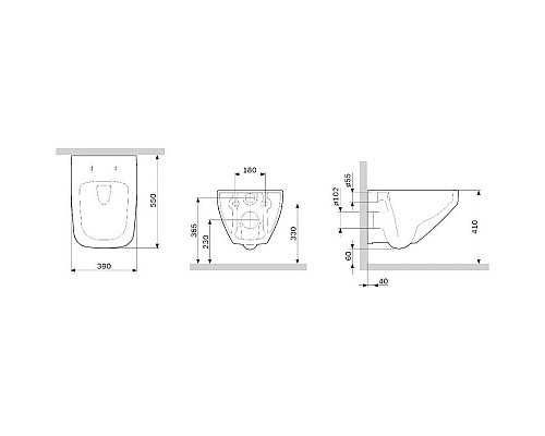 Купить Комплект подвесной унитаз Am.Pm Inspire V2.0 C50A1700MBSC + система инсталляции Grohe 38811kf0 в магазине сантехники Santeh-Crystal.ru