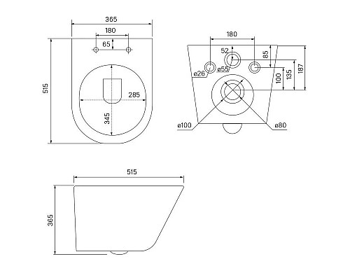 Купить Комплект подвесной унитаз IDDIS Calipso CALR3BMi25 + система инсталляции Grohe 38811kf0 в магазине сантехники Santeh-Crystal.ru