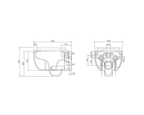 Приобрести Комплект подвесной унитаз Berges Ego 082125 + система инсталляции Grohe 38811kf0 в магазине сантехники Santeh-Crystal.ru