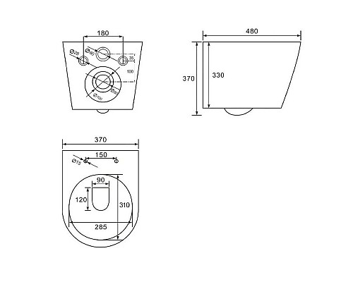 Приобрести Комплект подвесной унитаз Abber Bequem AC1102MB + система инсталляции Grohe 38811kf0 в магазине сантехники Santeh-Crystal.ru