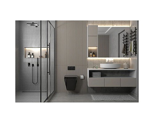 Купить Комплект подвесной унитаз Abber Rechteck AC1200MB + система инсталляции Grohe 38811kf0 в магазине сантехники Santeh-Crystal.ru