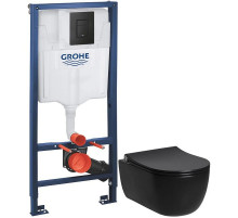 Комплект подвесной унитаз Noken Acro Compact N380000081 + система инсталляции Grohe 38811kf0