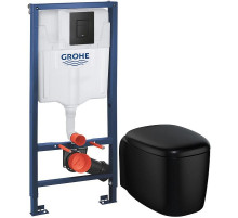 Комплект подвесной унитаз VitrA Plural 7830B483-0075 + 126-083-009 + система инсталляции Grohe 38811kf0