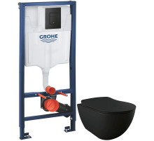 Комплект подвесной унитаз Creavit Free FE320-11SM00E-0000 + KC0903.01.1400E + система инсталляции Grohe 38811kf0