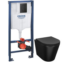 Комплект подвесной унитаз IDDIS Calipso CALR3BMi25 + система инсталляции Grohe 38811kf0