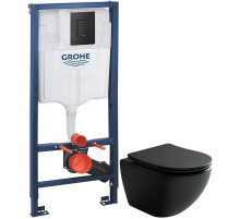 Комплект подвесной унитаз Ceramica Nova Metropol CN4002MB + система инсталляции Grohe 38811kf0