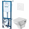 Комплект подвесной унитаз + система инсталляции Santek Лайн 1.WH50.1.750 Комплект подвесной унитаз + система инсталляции Santek Лайн 1.WH50.1.750