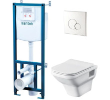 Комплект подвесной унитаз + система инсталляции Santek Лайн 1.WH50.1.729