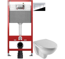 Комплект подвесной унитаз Jacob Delafon Patio E4187-00 + E70021-00 + система инсталляции Tece 9400412