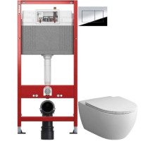 Комплект подвесной унитаз Am.Pm Awe C111700SC + система инсталляции Tece 9400412
