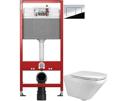 Купить Комплект подвесной унитаз Jacob Delafon Modern Life E77725-0 + E77168-0 + система инсталляции Tece 9400412 в магазине сантехники Santeh-Crystal.ru