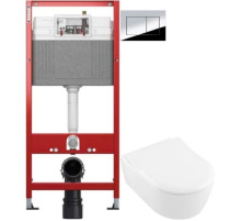 Комплект подвесной унитаз Villeroy & Boch Avento 5656RS01 + система инсталляции Tece 9400412