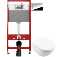 Комплект подвесной унитаз Villeroy & Boch Subway 3.0 4670TS01 + система инсталляции Tece 9400412