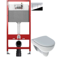 Комплект подвесной унитаз Geberit Renova 500.802.00.1 + система инсталляции Tece 9400412