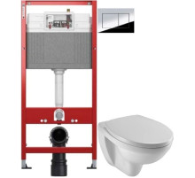 Комплект подвесной унитаз Jacob Delafon Patio E4187-00 + E4267-00 + система инсталляции Tece 9400412